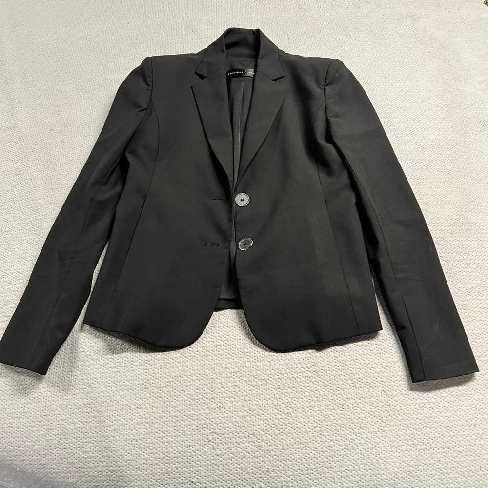 Theyskens’ Theory Tailored Black Classic Wool Blazer Size 2 EUC